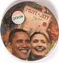 Obama, Hillary Clinton 2008 Pin