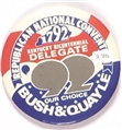 Bush, Quayle 1992 Convention Rub-Off Jugate