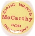 Idaho Wants McCarthy