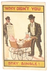 Anti Suffrage Stay Single Postcard