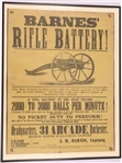 Barnes Rifle Battery Civil War Broadside