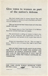 Suffrage as a War Measure NY Pamphlet