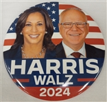 Harris, Walz Flag 6 Inch Celluloid