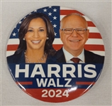 Harris, Walz Flag 3 Inch Celluloid
