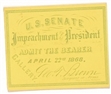 Andrew Johnson April 22 Impeachment Ticket