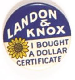 Landon-Knox Dollar Certificate