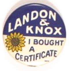 Landon-Knox Certificate
