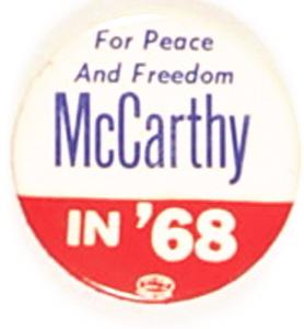 McCarthy Peace and Freedom