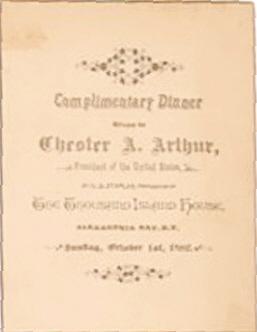 Chester Arthur Dinner Card