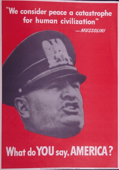 Anti Mussolini Poster