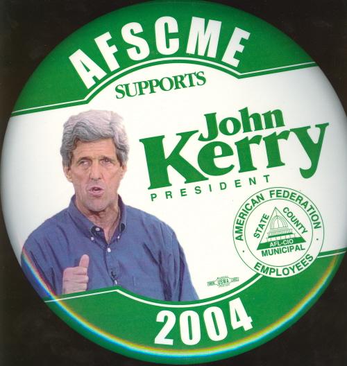 John Kerry AFSCME 9 Inch Celluloid