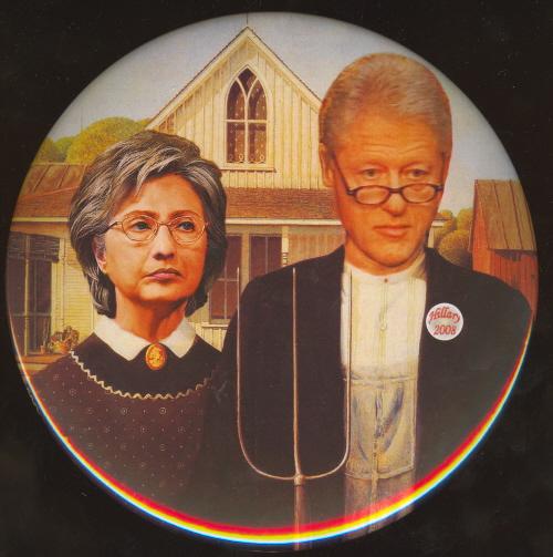 Bill, Hillary Clinton American Gothic
