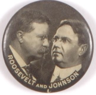 Roosevelt-Johnson Rare 1912 Fob