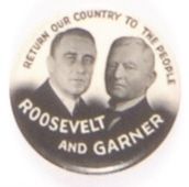 FDR Return Our Country to the People Jugate