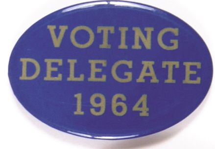 Goldwater Voting Delegate 1964 Pin
