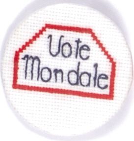 Vote Mondale Hand Stitched