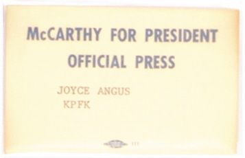 McCarthy Press Pass