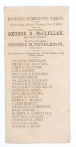 McClellan 1864 Ballot