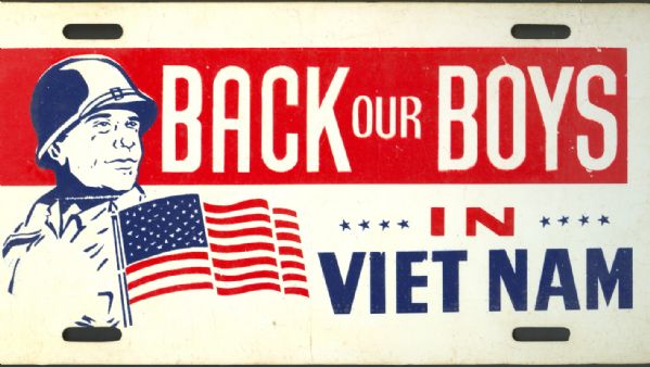 Back Our Boys in Vietnam License Plate
