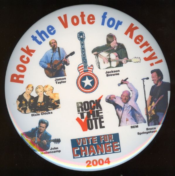 Kerry Rock the Vote 6” Celluloid