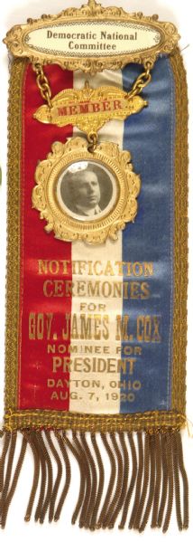 James M. Cox Notification Day Ribbon