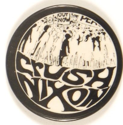 Crush Nixon, Anti Vietnam War Pin