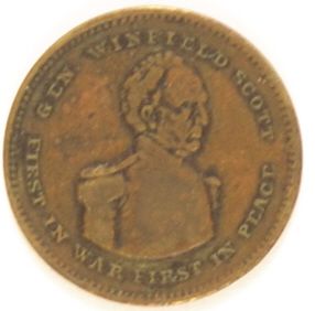 Winfield Scott Brass Token