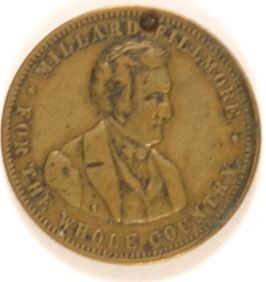 Millard Fillmore Brass Token