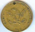 Millard Fillmore Brass Token