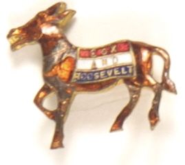 Rare Cox-FDR Enamel Donkey