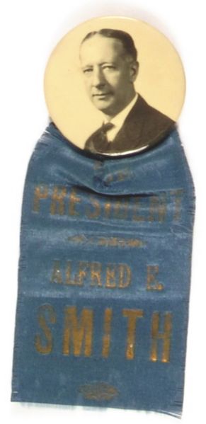 Al Smith Scarce Pin and Ribbon