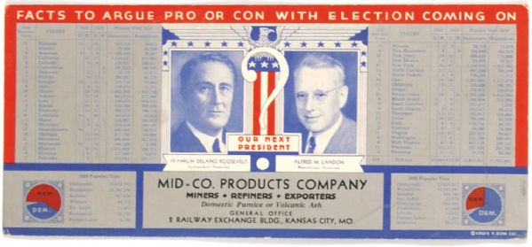 FDR-Landon Advertising Blotter