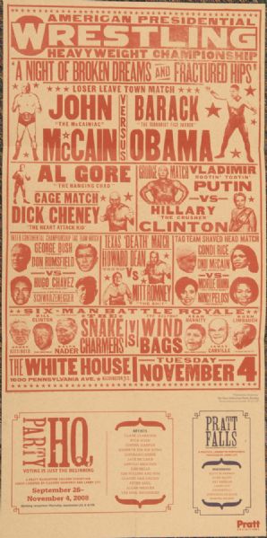 Obama vs. McCain Wrestling Poster