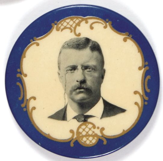 Theodore Roosevelt Blue Filigree