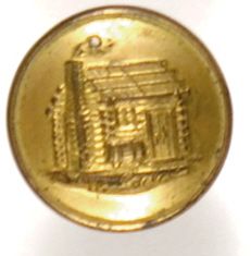 Harrison Log Cabin Brass Clothing Button