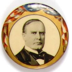 McKinley Large Flag Celluloid