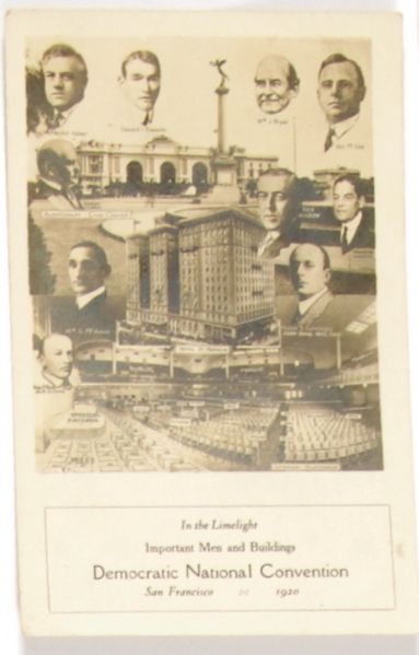 Cox, 1920 Convention Postcard