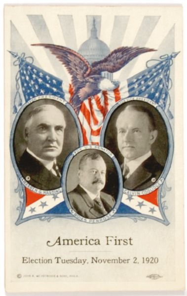 Harding Pennsylvania Campaign Card