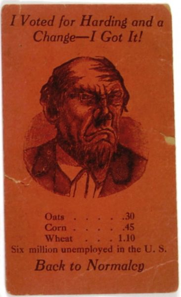 Anti Harding Postcard