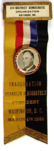 FDR Inaugural, Baltimore Ribbon