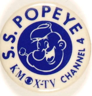 Popeye TV Pin, KMOX