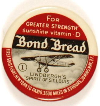 Lindbergh, Bond Bread Ad Pin