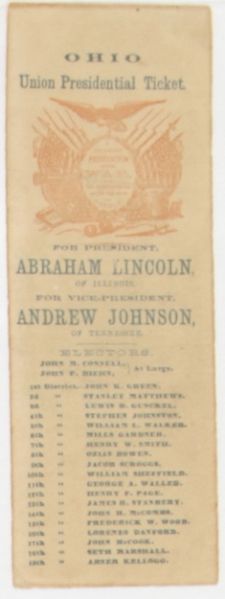 Lincoln Ohio Paper Ballot