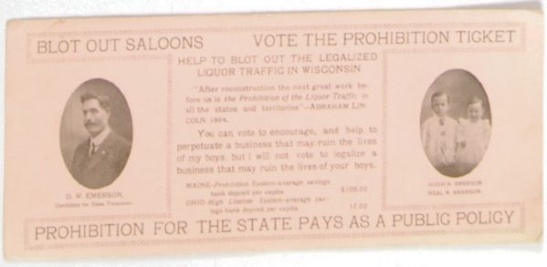 Wisconsin Prohibition Blotter