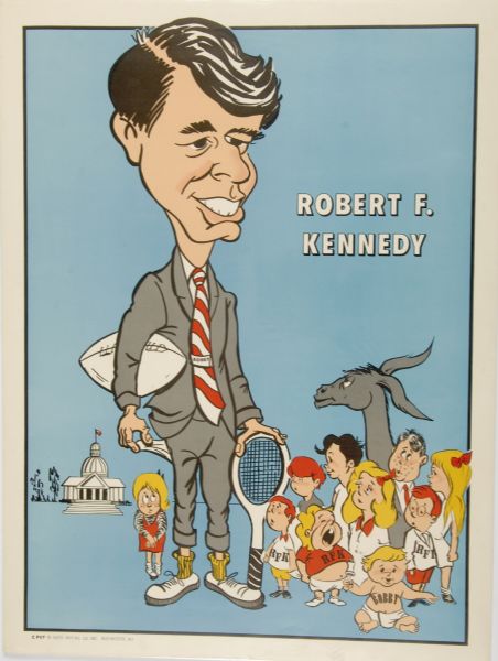 Robert Kennedy Cartoon Poster