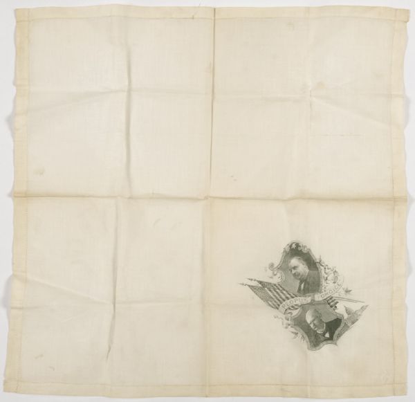 Cleveland-Stevenson Campaign Handkerchief