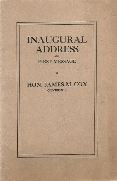 Cox Ohio Inaugural Address