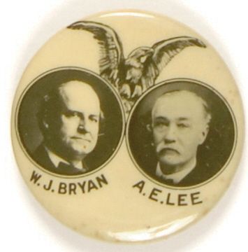 Bryan, A.E. Lee Rare South Dakota Coattail