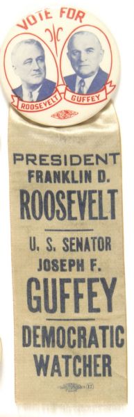 Roosevelt and Guffey Pennsylvania Coattail