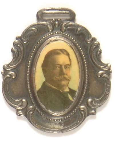 Taft Celluloid and Pewter Fob